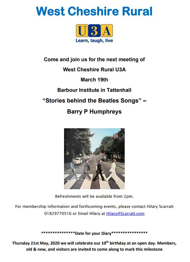 U3A March 20