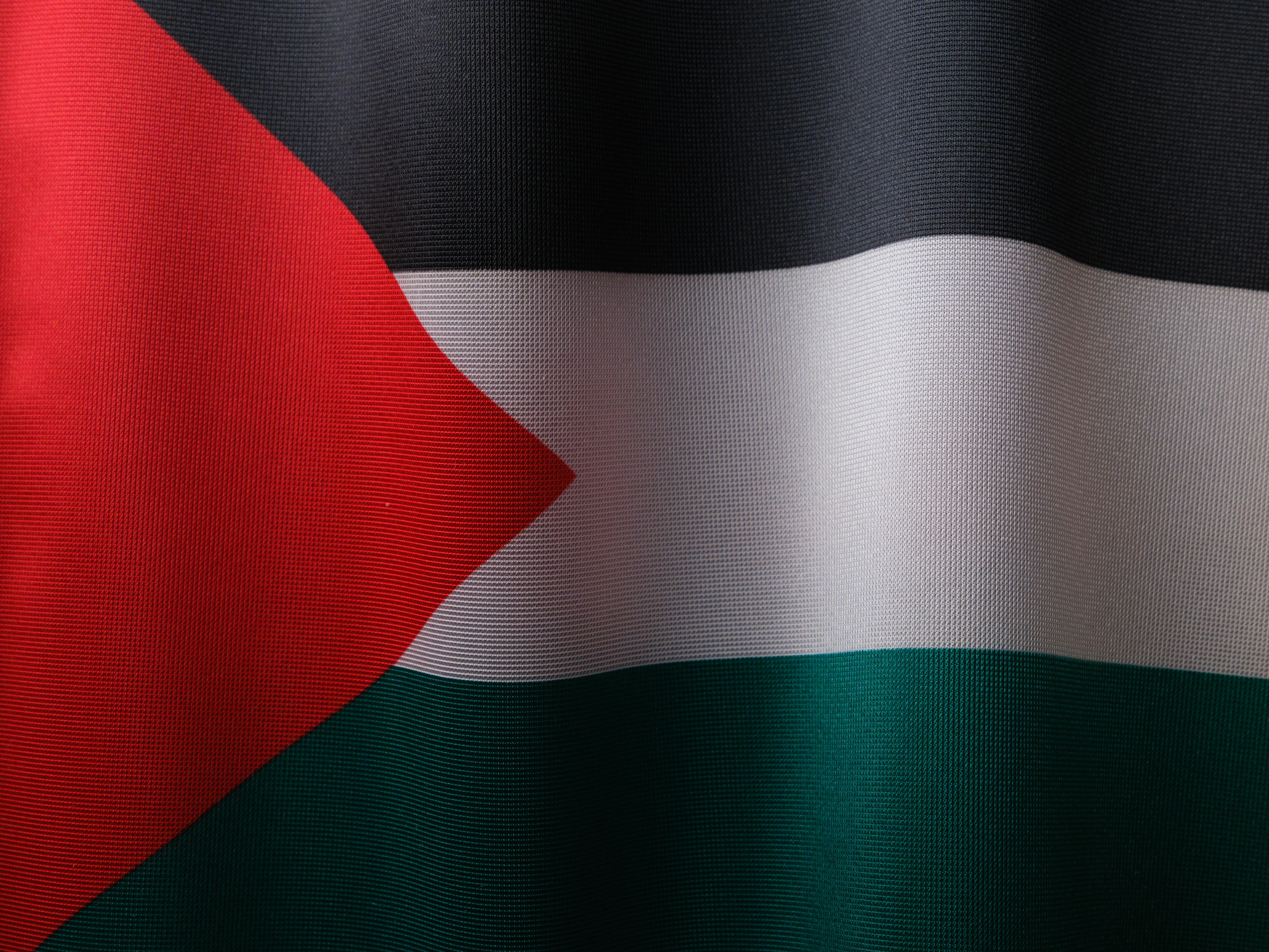 High-resolution close-up of the Palestinian flag