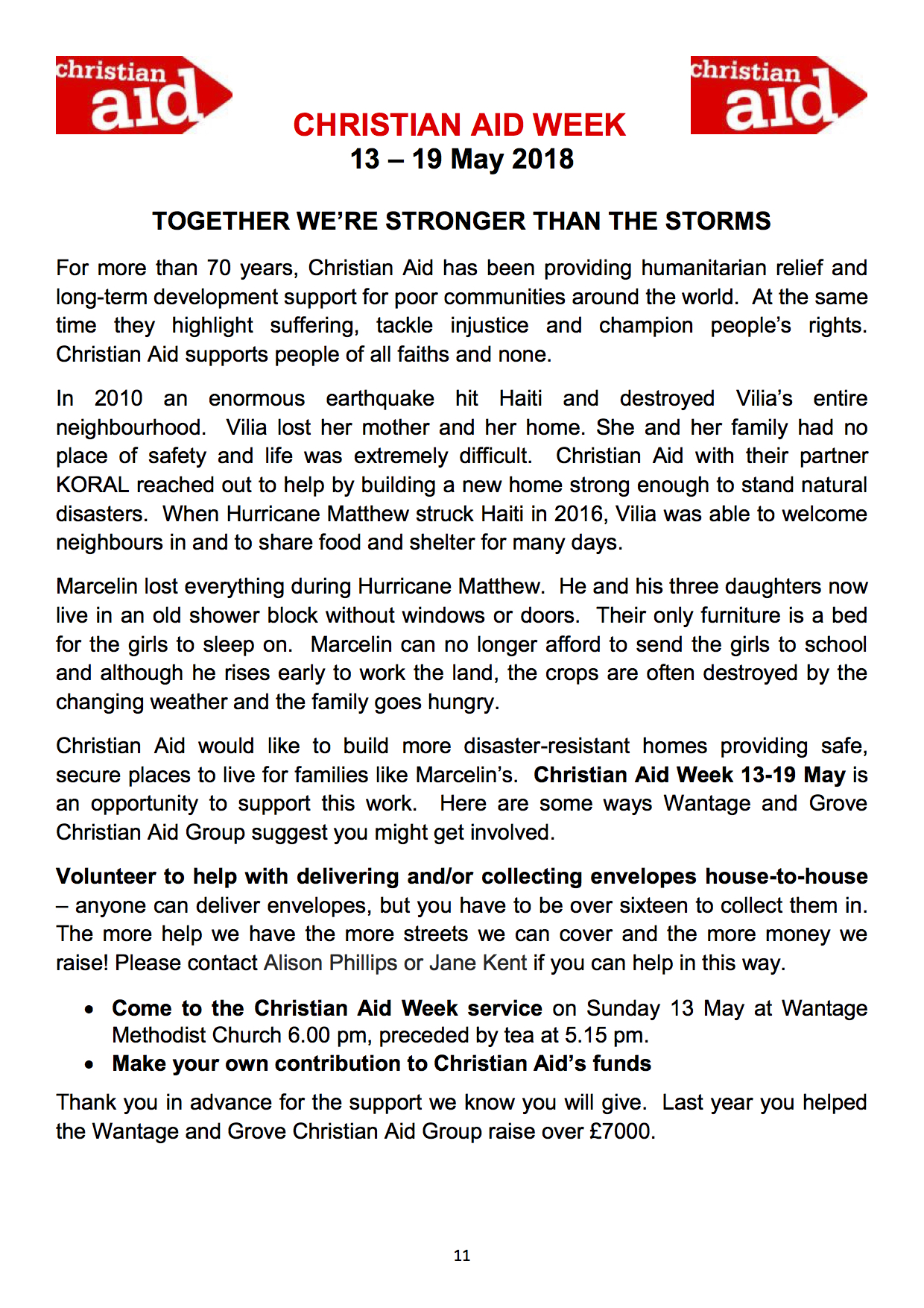 Christian aid report