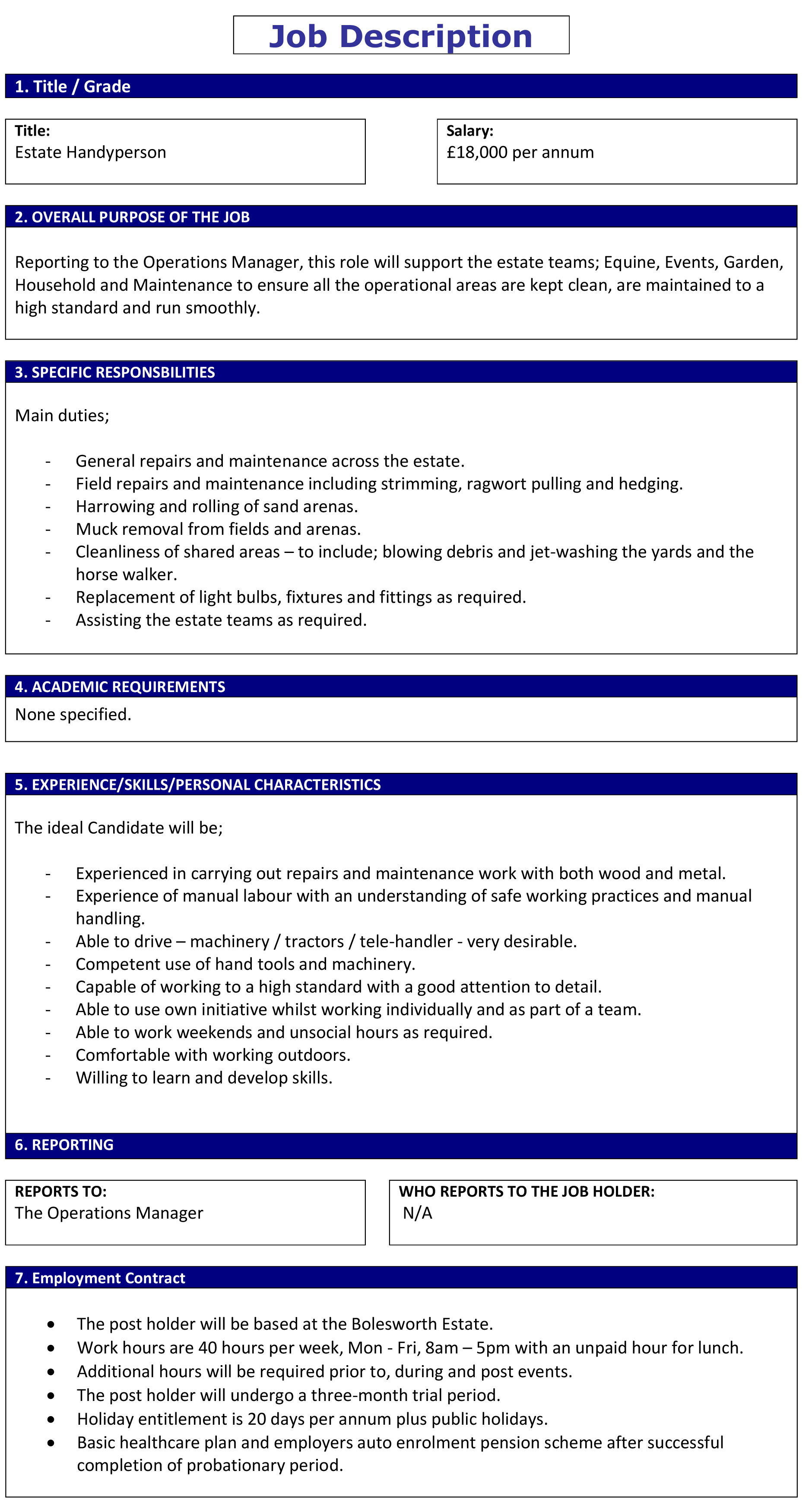 Estate Handyperson Job Description March 2019-1