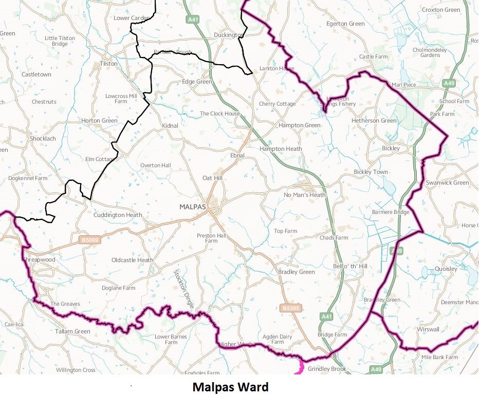 Malpas Ward Map
