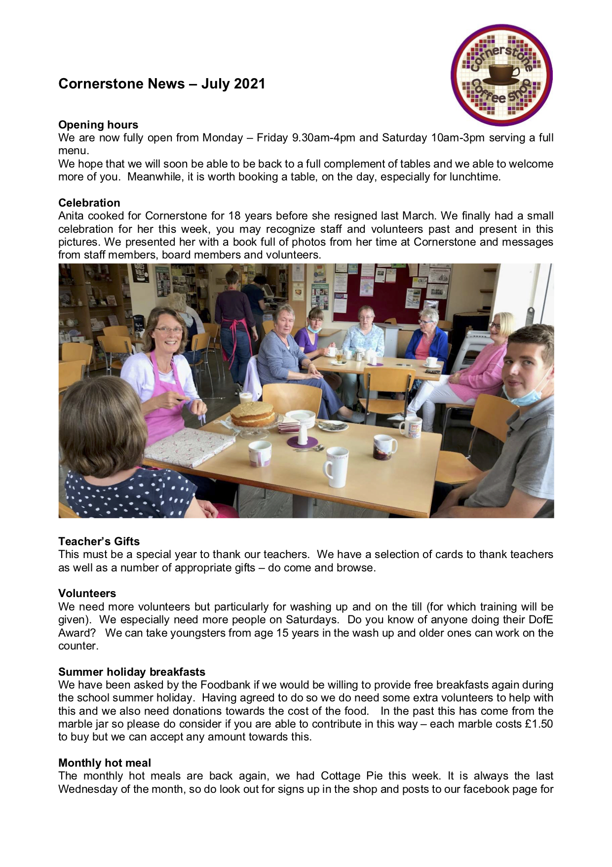 Cornerstone News July 2021 1