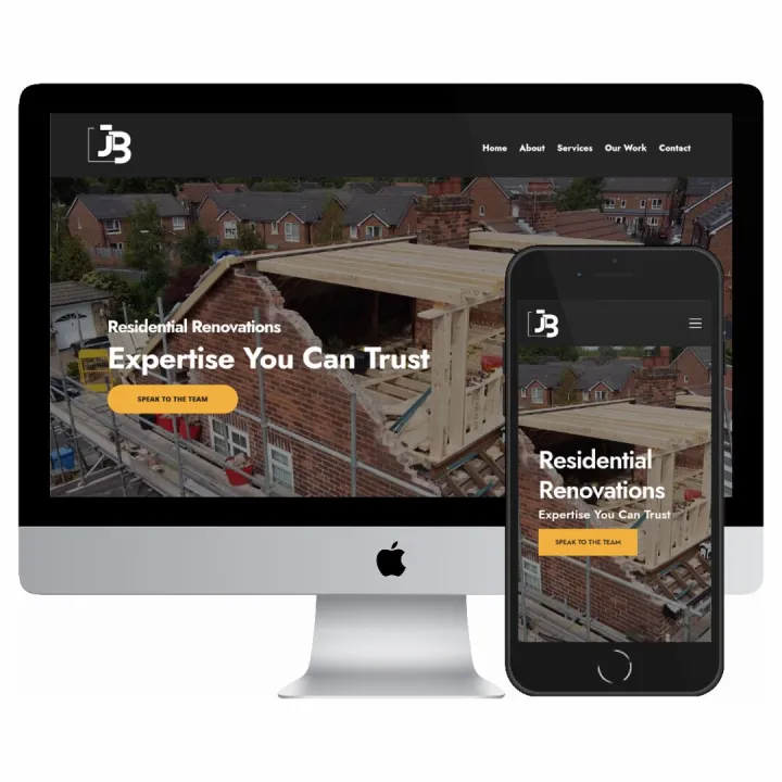 Desktop and mobile screenshots of the Barker Building & Architecture website