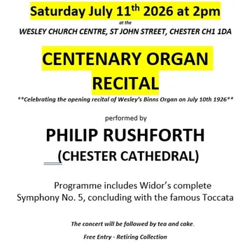 Organ Centenary Recital 11th July