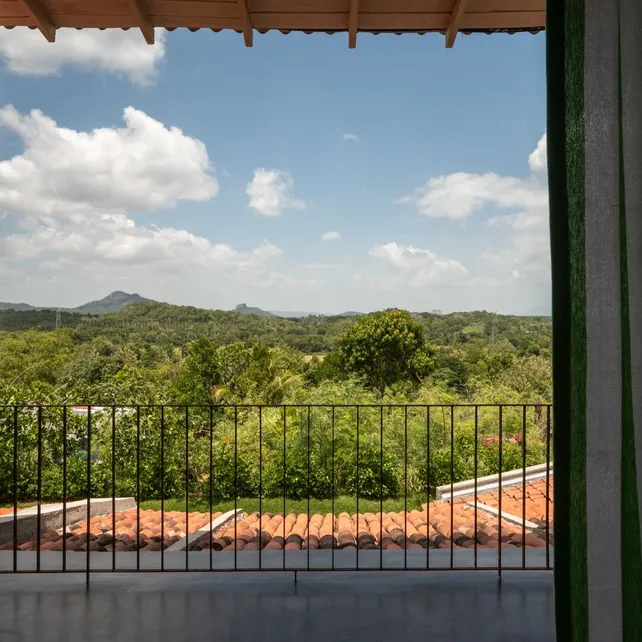 The view from the 360 View Suite balcony across the estate at Peacock Hill Sigiriya