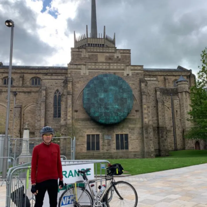 Revd John Kime – Blackburn Cathedral – 17 May – Climate change Cycle ride across England
