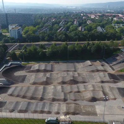 Stuttgart SX BMX track drone view