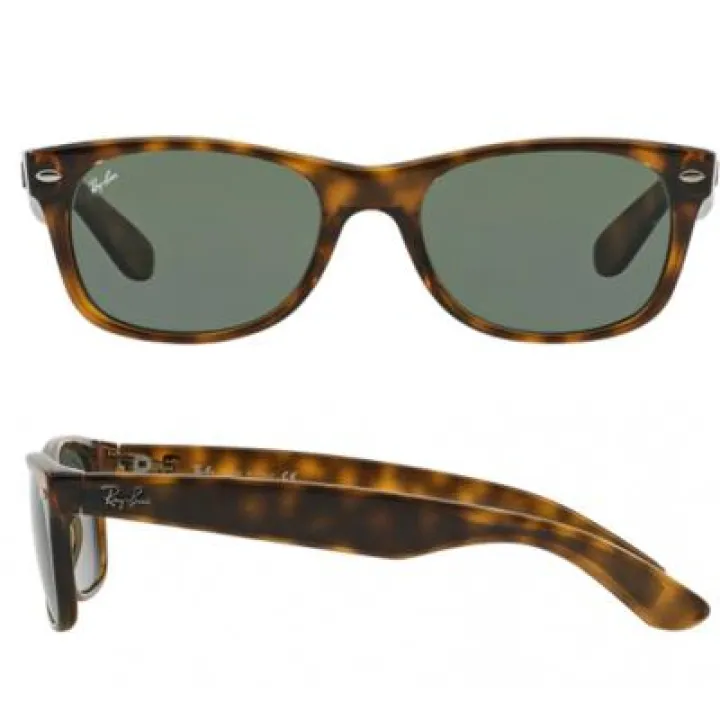 Ray-Ban New Wayfarer In Tortoise With Crystal Green Lenses RB2132 902L