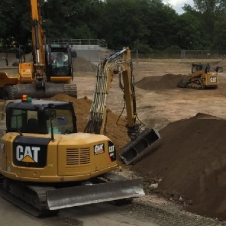 CAT diggers at work