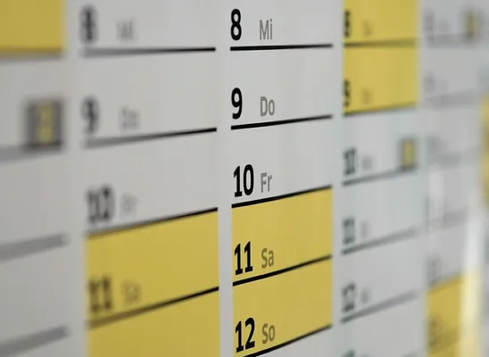 Calendar, dates, schedule