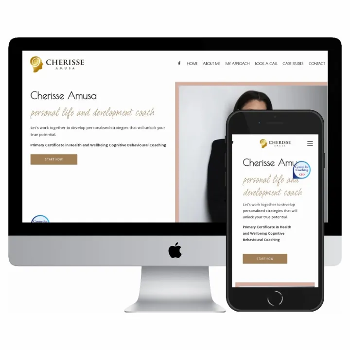 Desktop and mobile screenshots of the Manchester Counselling website