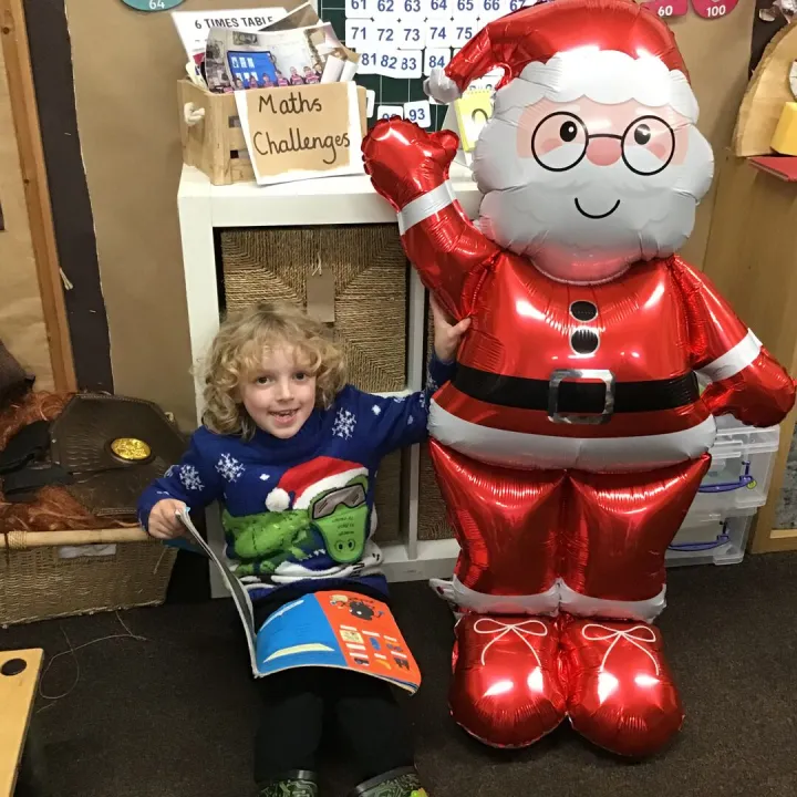 Santa reading