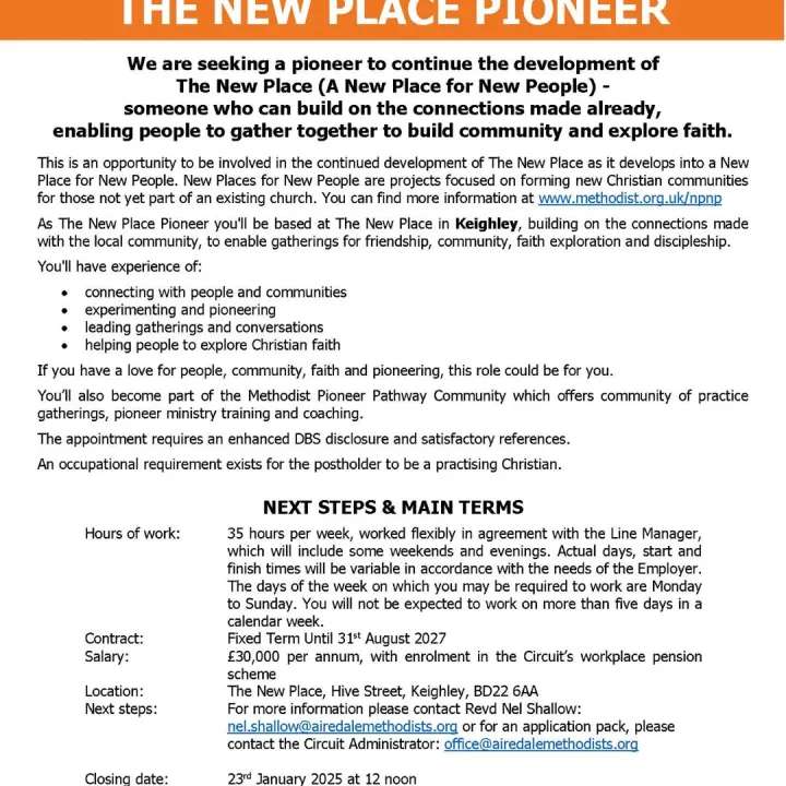 New Place pioneer