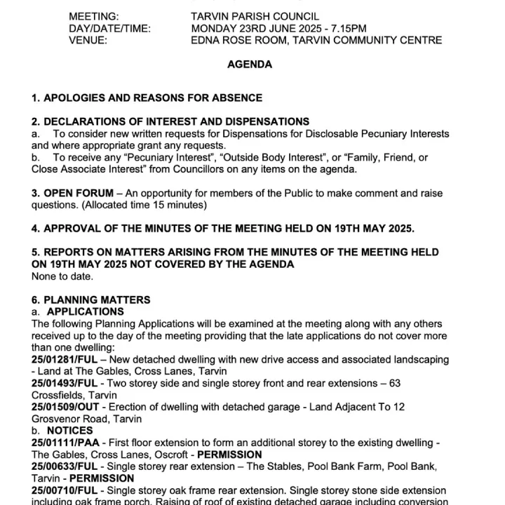 PC Agenda June 25
