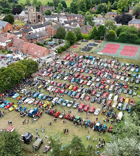 Aerial View of Vehicles On Aud