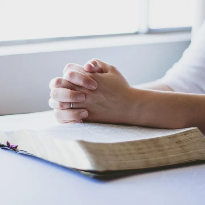 Prayer, bible, christian, folded hands, religion