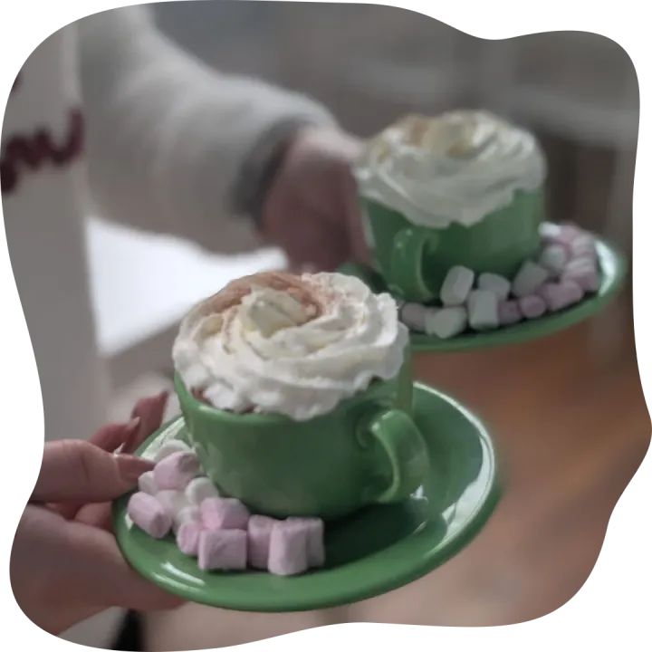 Green Hot Chocolate Cups