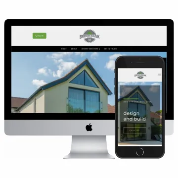 Desktop and mobile screenshots of the Brookbank Building website