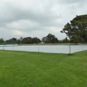 Croquet under plastic