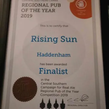 CAMRA Award &ndash; Rising Sun