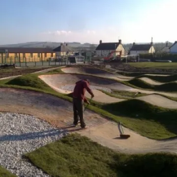 Treuddyn BMX Pump Track landscaping
