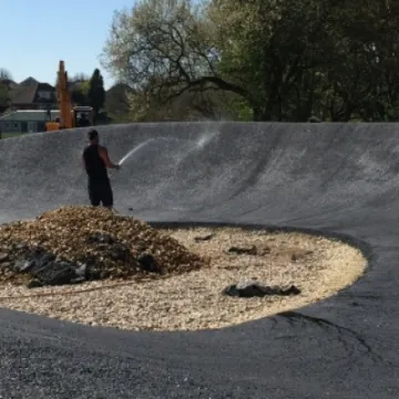 Bournemouth BMX track finishing