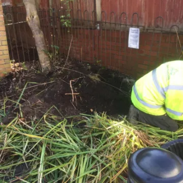 Digging out the border