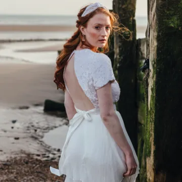 Finsbury sequin t shirt back view dramatic cut away cool P