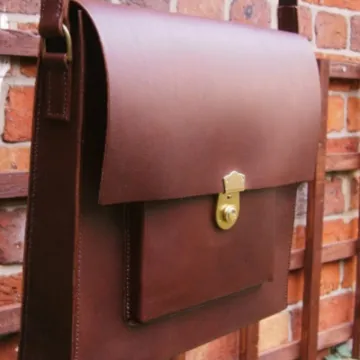 Leather Satchel by Elizabeth Bond