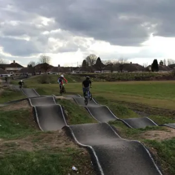 Cannock pump track riders