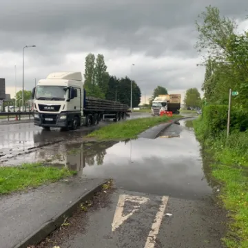 Revd John Kime – Torrential rain – Climate Change Cycle ride May 17