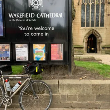 23 May – Outside Wakefield Cathedral