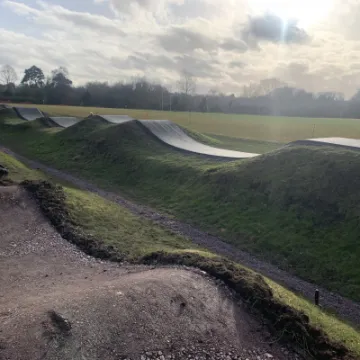 White Wickets BMX pump track rollers