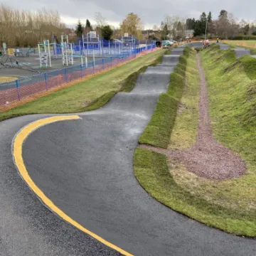 White Wickets BMX pump track bend