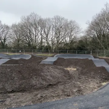 Farnborough pump track trees