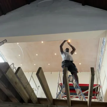 New lights above the choir stalls