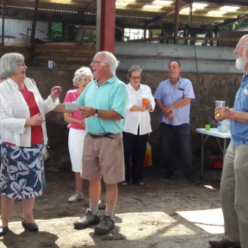 BRCS Paul Trenberth thanks Virginia and Richard Clements for their service to the Butty Van