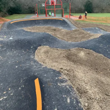 Bolney pump track tarmac surface