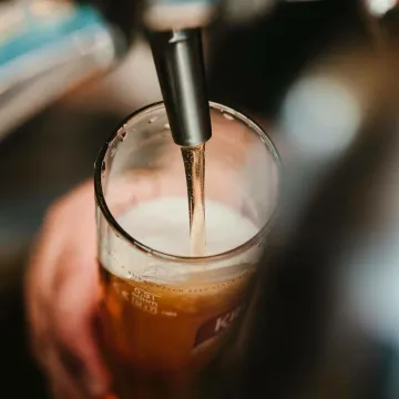 A Beer Being Poured