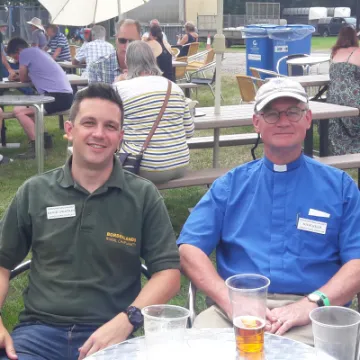 BRC CHAPLAINS DAVID GWATKIN AND NICK READ TAKE A BREAK