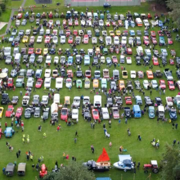 Aerial View Of Vehicles On Audlem Playing Field  1