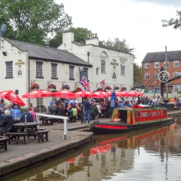Visitors At Audlem Wharf
