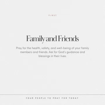2- Four People To Pray For