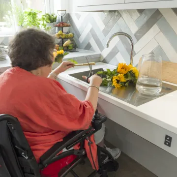 Sheila Can Use The Worktop, Sink With Front Access