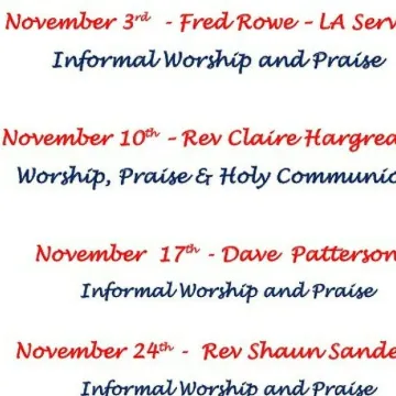 Sunday Services November 2024