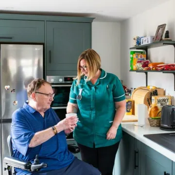 Ken With His Senior Carer Kerry Billam