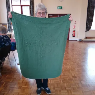 Knit and Chat blanket