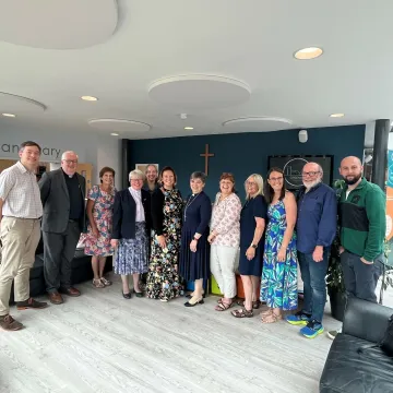 Gill with staff team