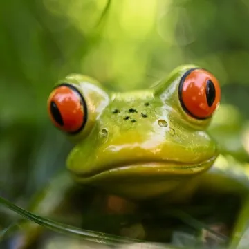 Frog, figure, cute, meadow, green, nature, ceramic