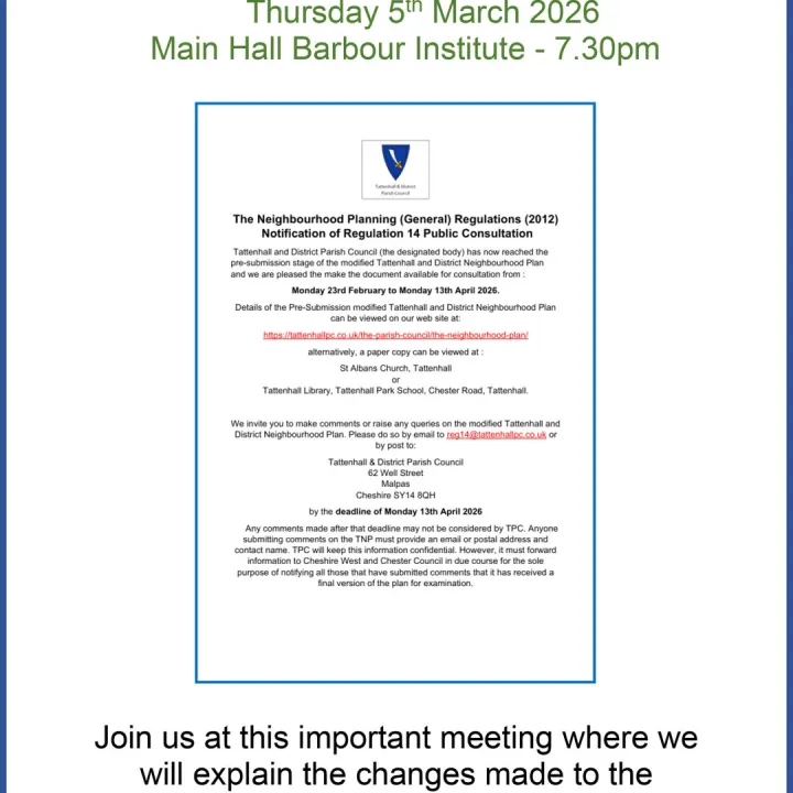 Tattenhall Online &ndash; Planning-March-14-Poster